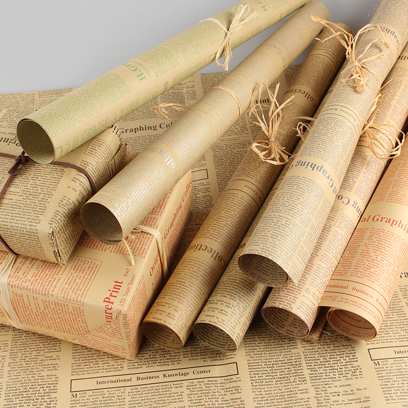 Vintage Gift Wrapping Kraft Paper Set 10 Pcs