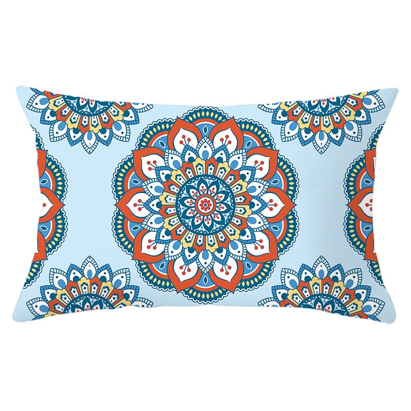 Geometric Patterned Rectangular Cushion Cover