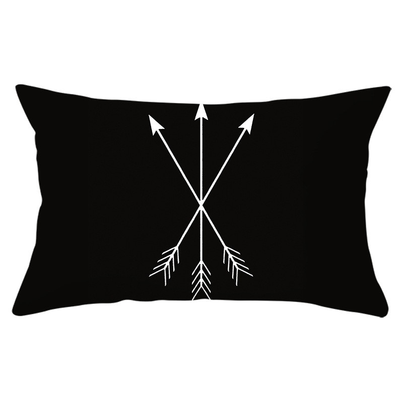 Geometric Patterned Rectangular Cushion Cover