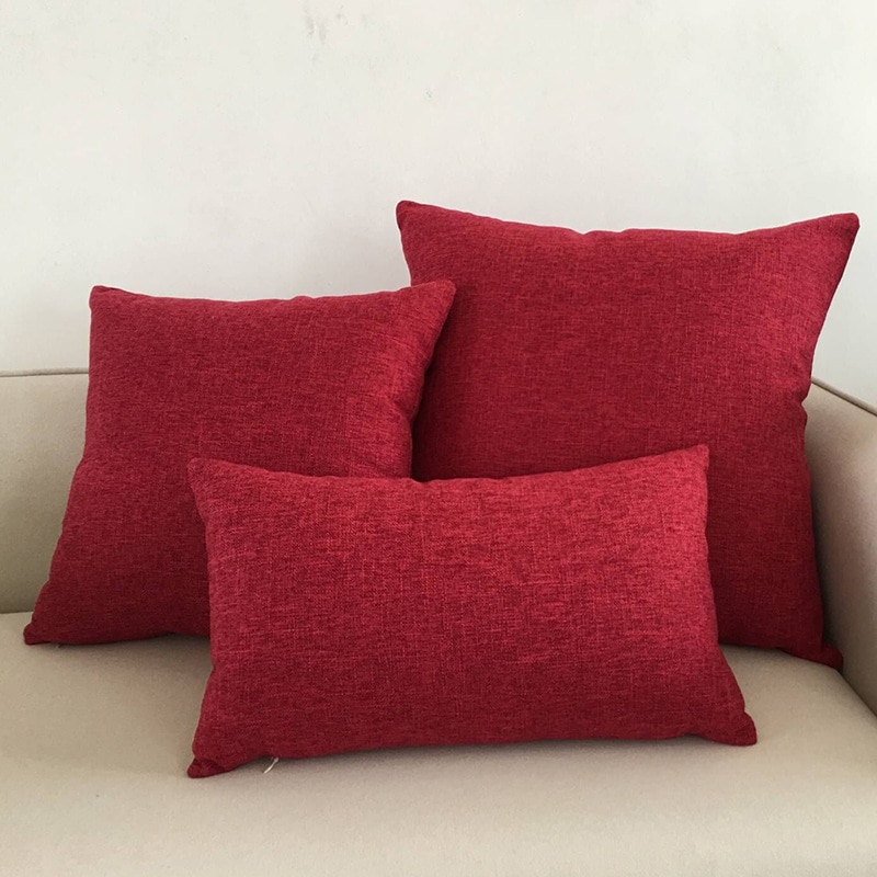 Solid Color Sofa Cushion Cover