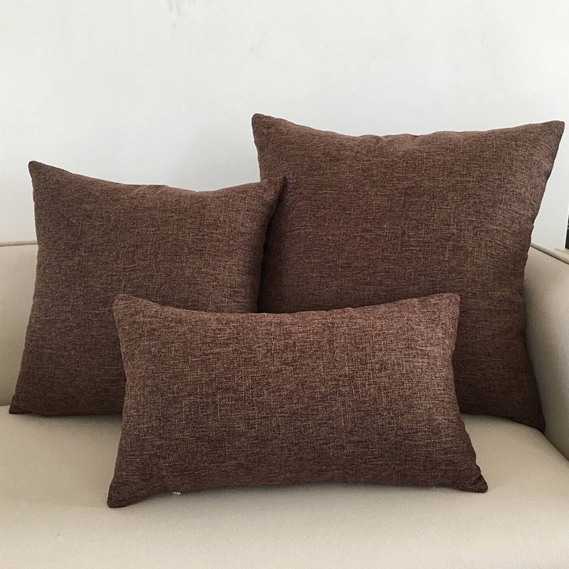 Solid Color Sofa Cushion Cover