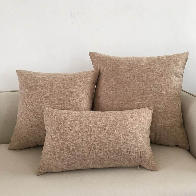 Solid Color Sofa Cushion Cover