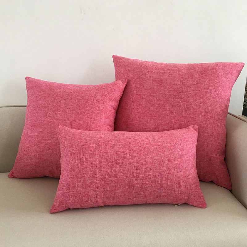 Solid Color Sofa Cushion Cover