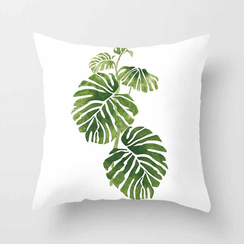 Tropical Plants Printed Cushion Cover Tropical Plants Printed Cushion Cover