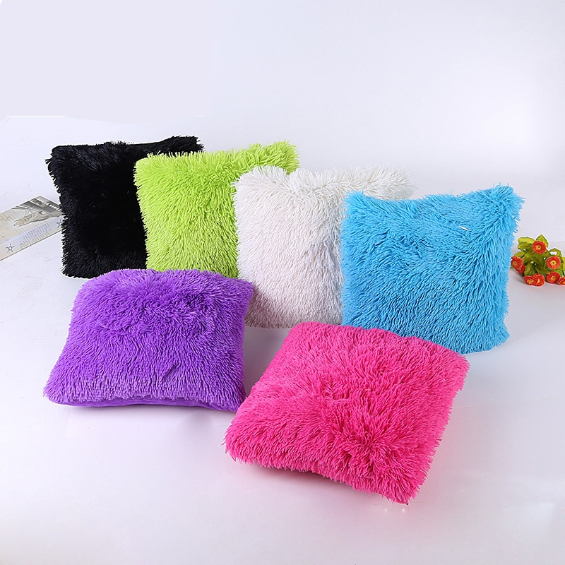 Plush Fluffy Cushion Cover Plush Fluffy Cushion Cover