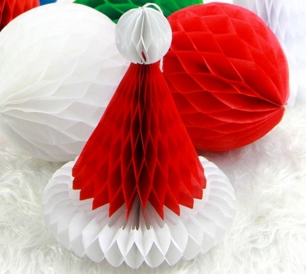 Folding Paper Christmas Hat Decorations Set Folding Paper Christmas Hat Decorations Set