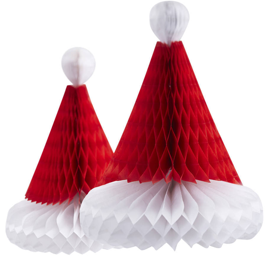 Folding Paper Christmas Hat Decorations Set Folding Paper Christmas Hat Decorations Set