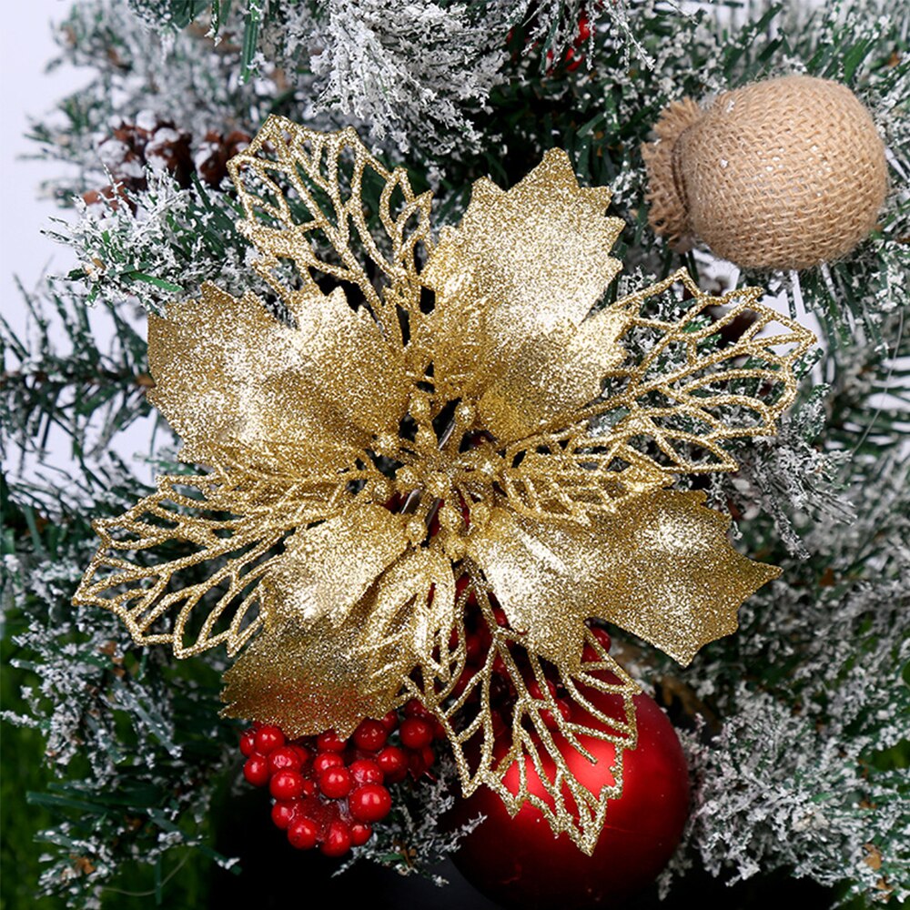 Christmas Ornament Flower Decorations Set Christmas Ornament Flower Decorations Set