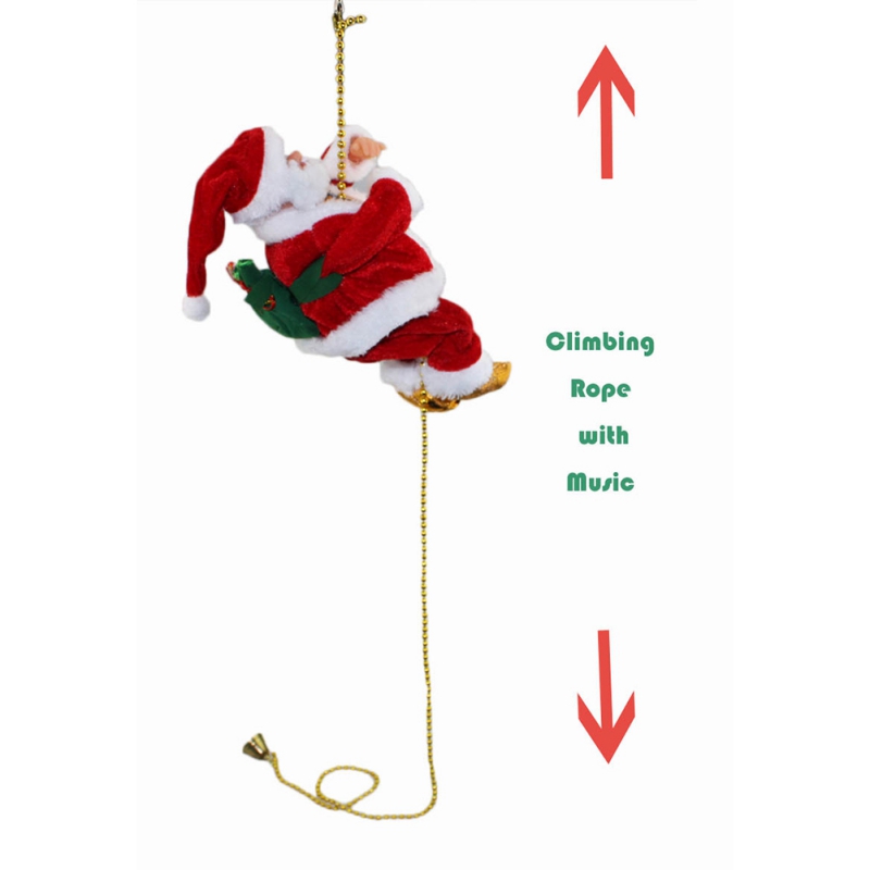 Musical Santa Claus Hanging Christmas Decoration Musical Santa Claus Hanging Christmas Decoration