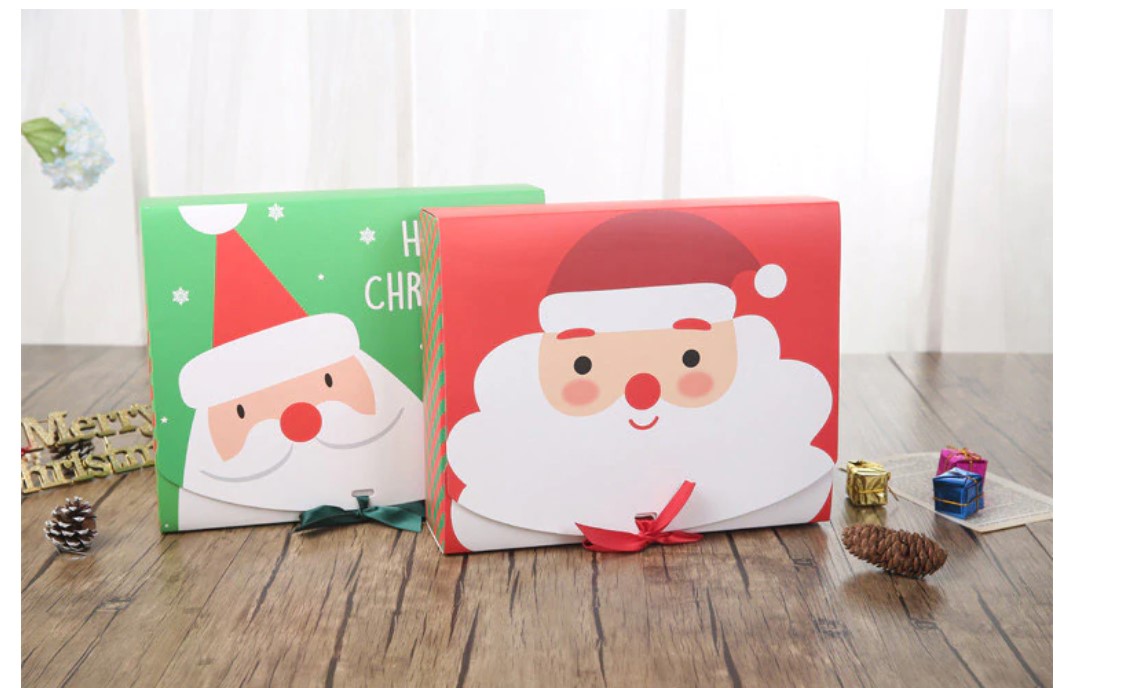 Christmas Gift Box with Ribbon 10 Pcs Set