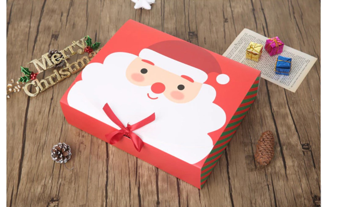 Christmas Gift Box with Ribbon 10 Pcs Set