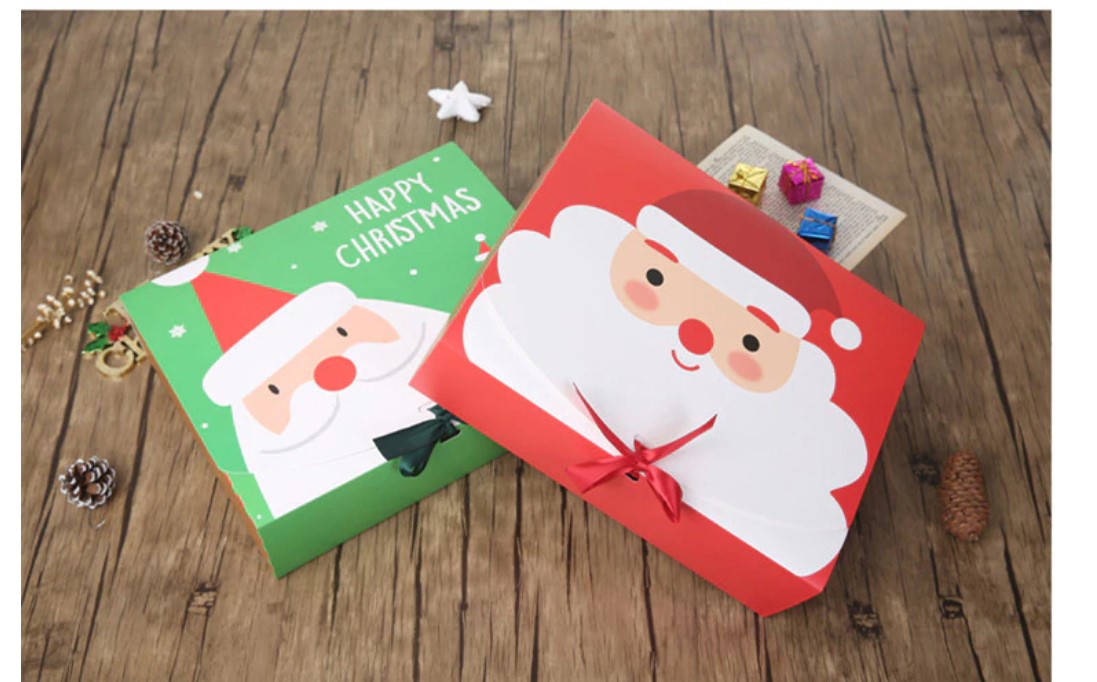 Christmas Gift Box with Ribbon 10 Pcs Set