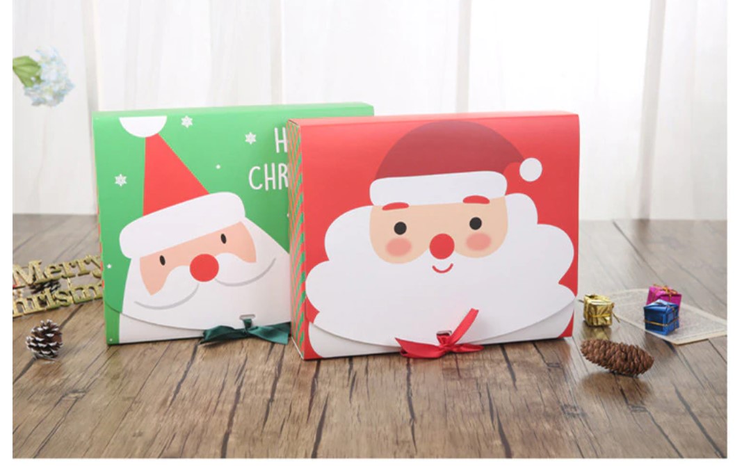 Christmas Gift Box with Ribbon 10 Pcs Set