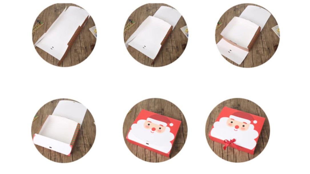 Christmas Gift Box with Ribbon 10 Pcs Set Christmas Gift Box with Ribbon 10 Pcs Set