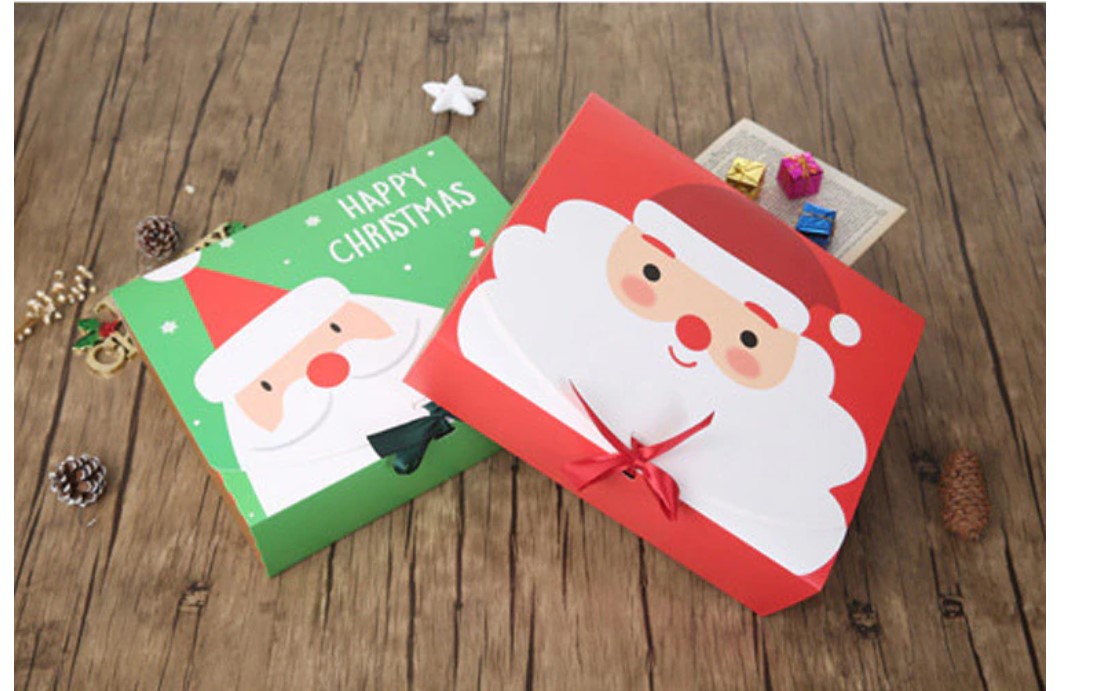 Christmas Gift Box with Ribbon 10 Pcs Set