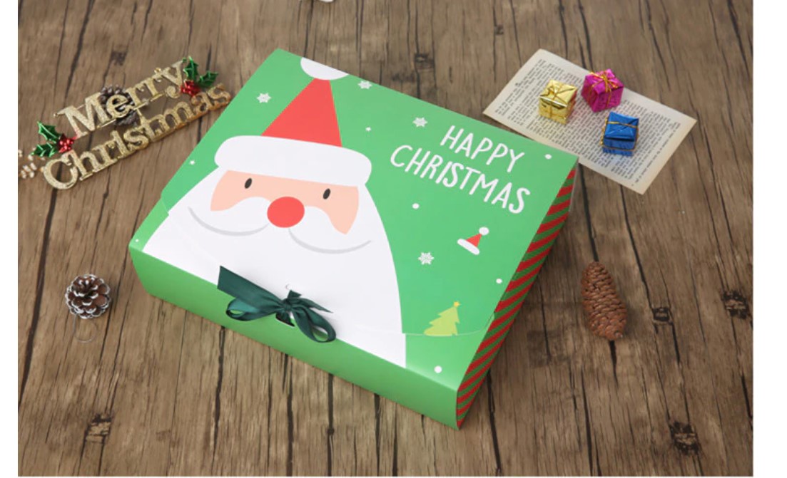 Christmas Gift Box with Ribbon 10 Pcs Set