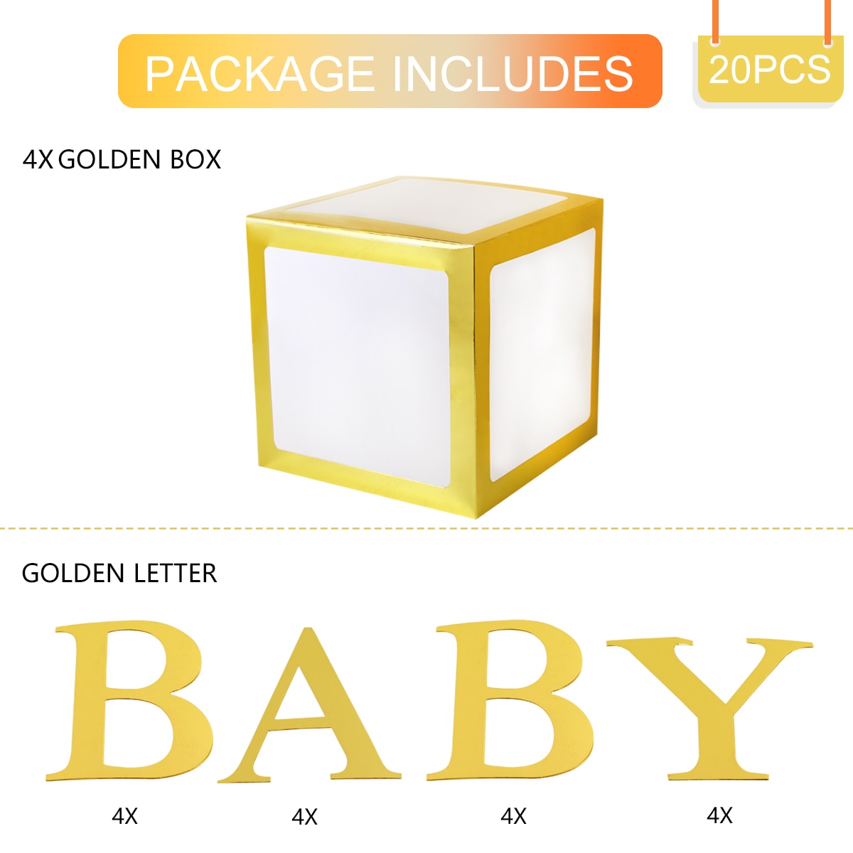 Baby Shower Birthday Transparent Party Decor Box Baby Shower Birthday Transparent Party Decor Box