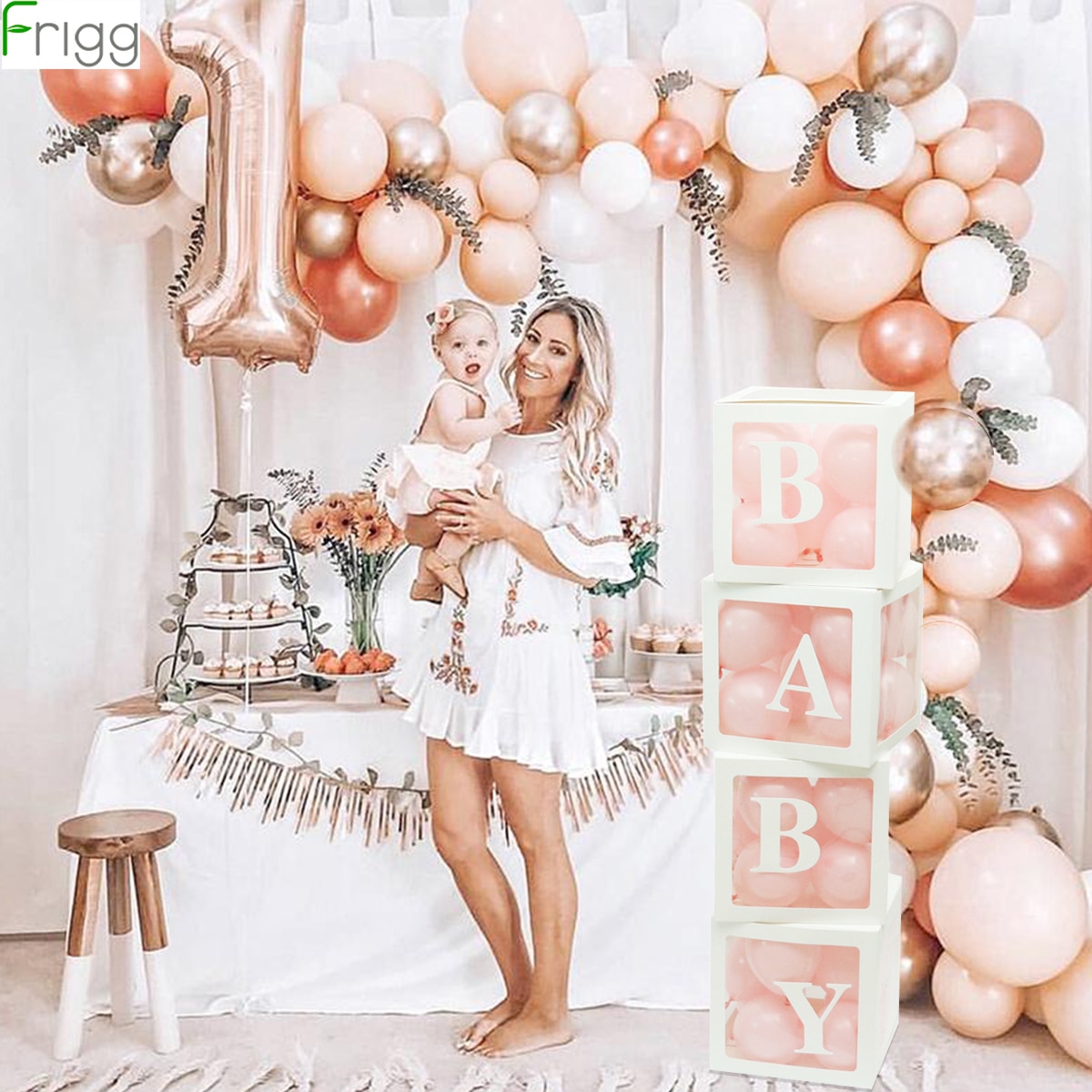 Baby Shower Birthday Transparent Party Decor Box Baby Shower Birthday Transparent Party Decor Box