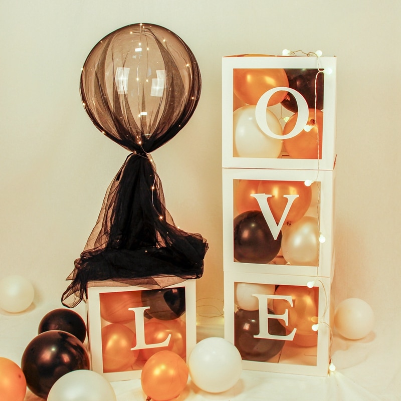 Baby Shower Birthday Transparent Party Decor Box Baby Shower Birthday Transparent Party Decor Box