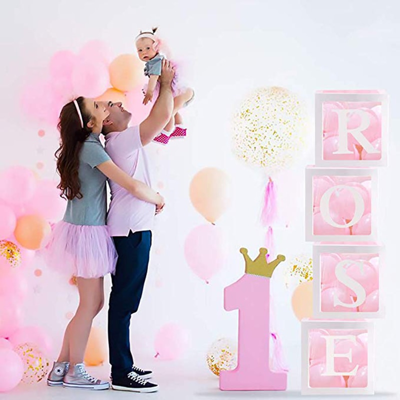 Baby Shower Birthday Transparent Party Decor Box Baby Shower Birthday Transparent Party Decor Box